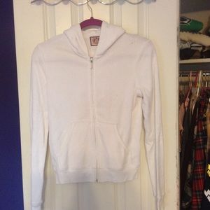 White velour Juicy Couture sweat suit